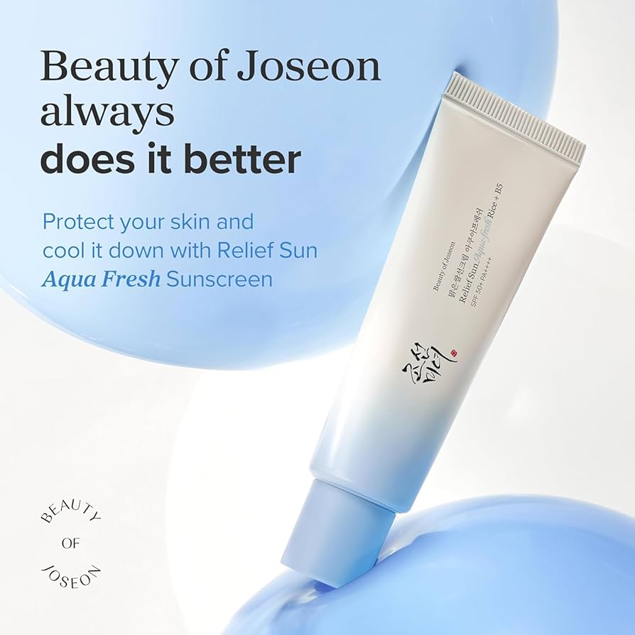 Beauty of Joseon Relief Sun Aqua-fresh Rice + B5, Korean Sunscreen for Acne-Prone Skin (50 ml)
