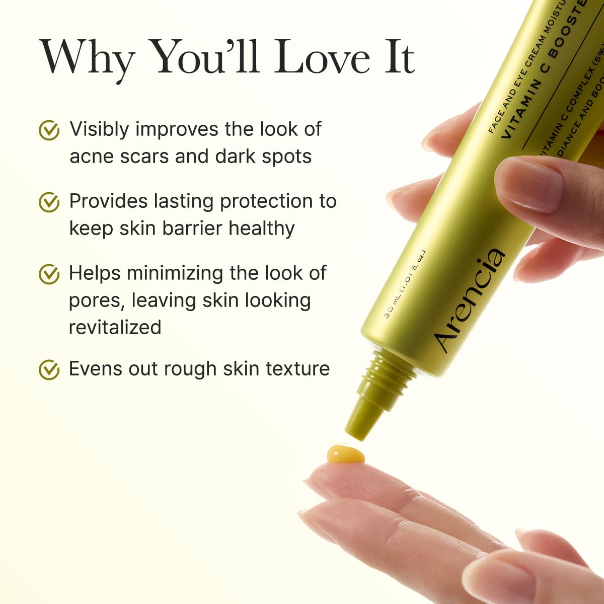 Arencia Vitamin C Booster Serum with Glutathione, Niacinamide, and Vitamin E 30mL | Korean Cosmetics | Skincare Serum | Improves Skin Tone and Radiance