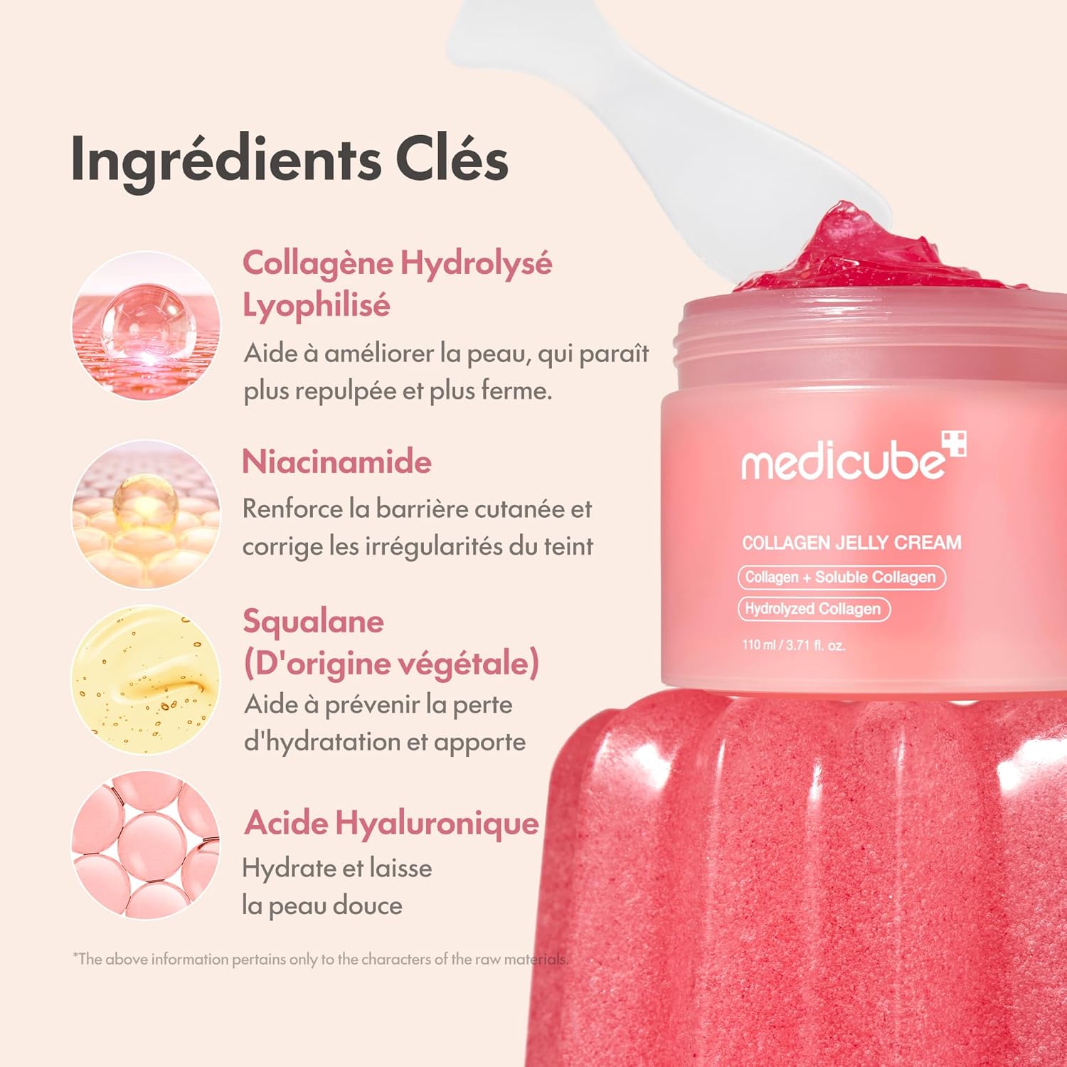 Medicube Collagen Jelly Cream- Niacinamide & Freeze-Dried Hydrolyzed Collagen - Boosts skin's barrier hydration and gives 24h Glow & Lifted Look - No artificial color, Korean skincare (3.71 fl.oz.)