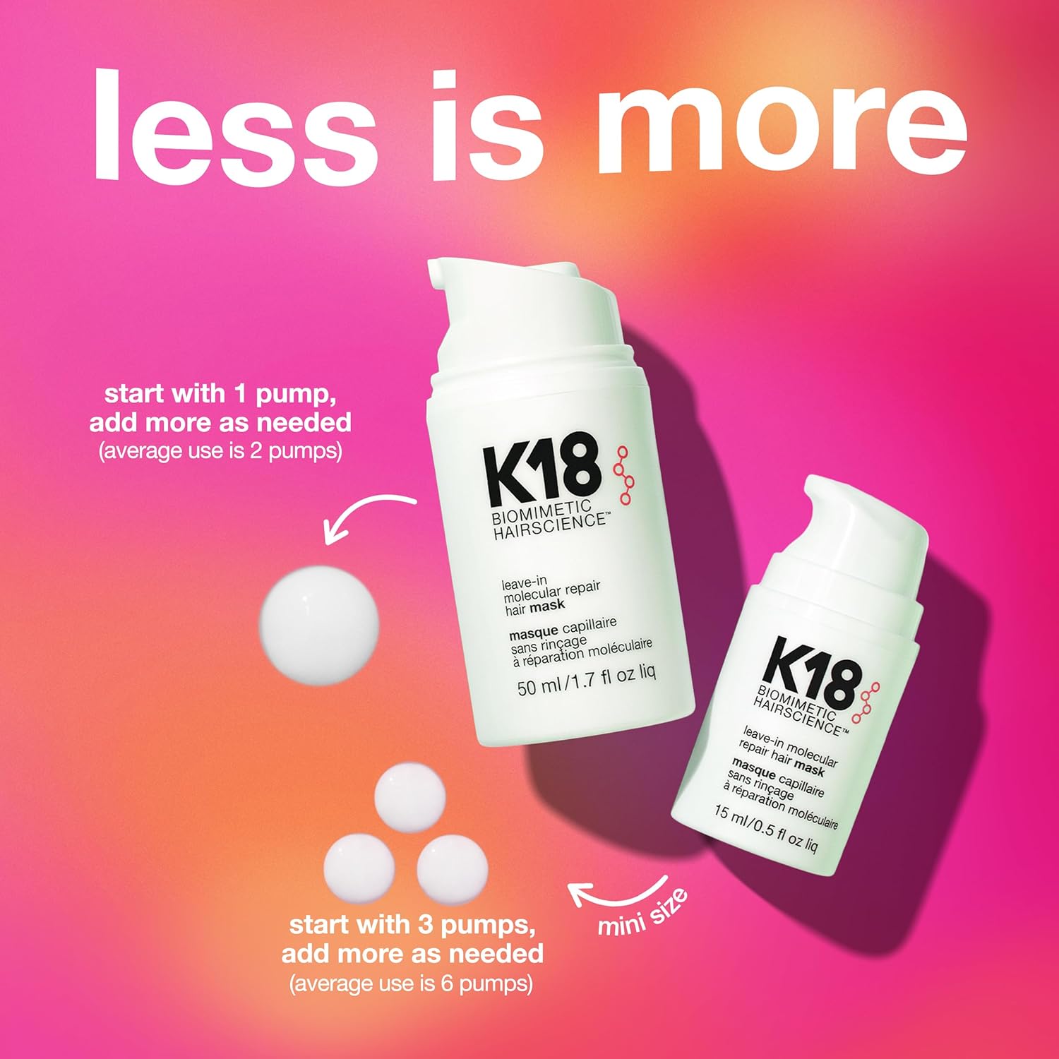 K18 Leave-In Molecular Repair Hair Mask (15 ml)