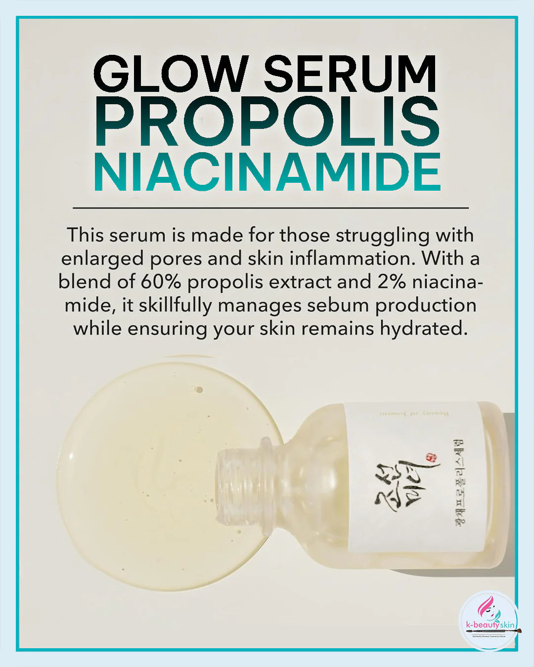 Beauty of Joseon Glow Serum Propolis + Niacinamide, Korean Serum for Acne-Prone Skin (30 ml)